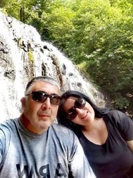 Ia Ratiani și soțul ei, David