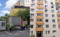 Lucrările de punere în siguranță la blocul din Rahova, grav afectat de explozia din octombrie 2025, au început oficial. Sursă foto Facebook/ PMB