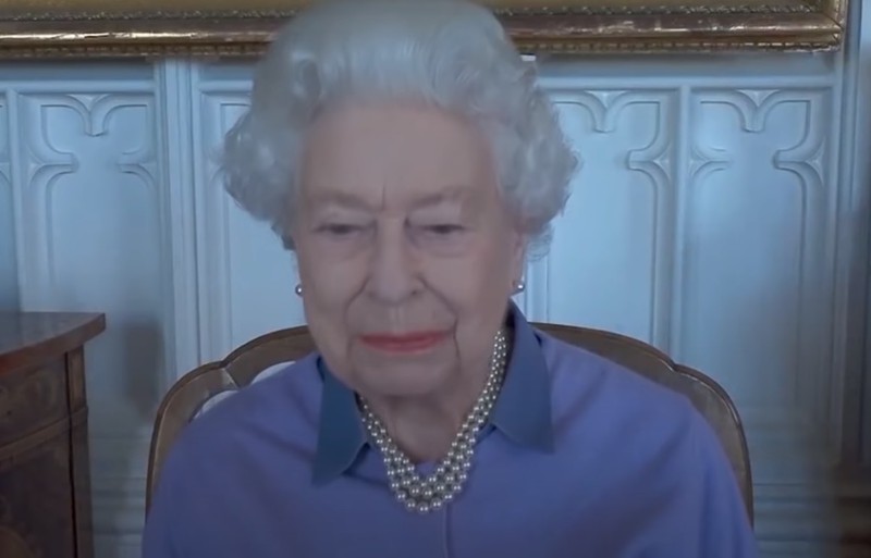 Regina Elisabeta a II-a, în timpul videoconferinței