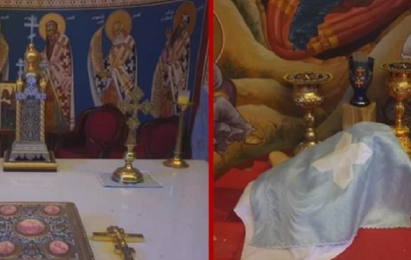 VIDEO | Altarul unei biserici ortodoxe din Beirut a rămas neatins. Lăcașul de cult se află în apropierea zonei în care s-au produs exploziile