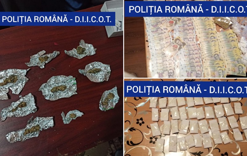Operațiune antidrog de amploare la Reșita. Au fost reținuți 38 de suspecți din trei grupări care se ocupau cu traficul de droguri de risc