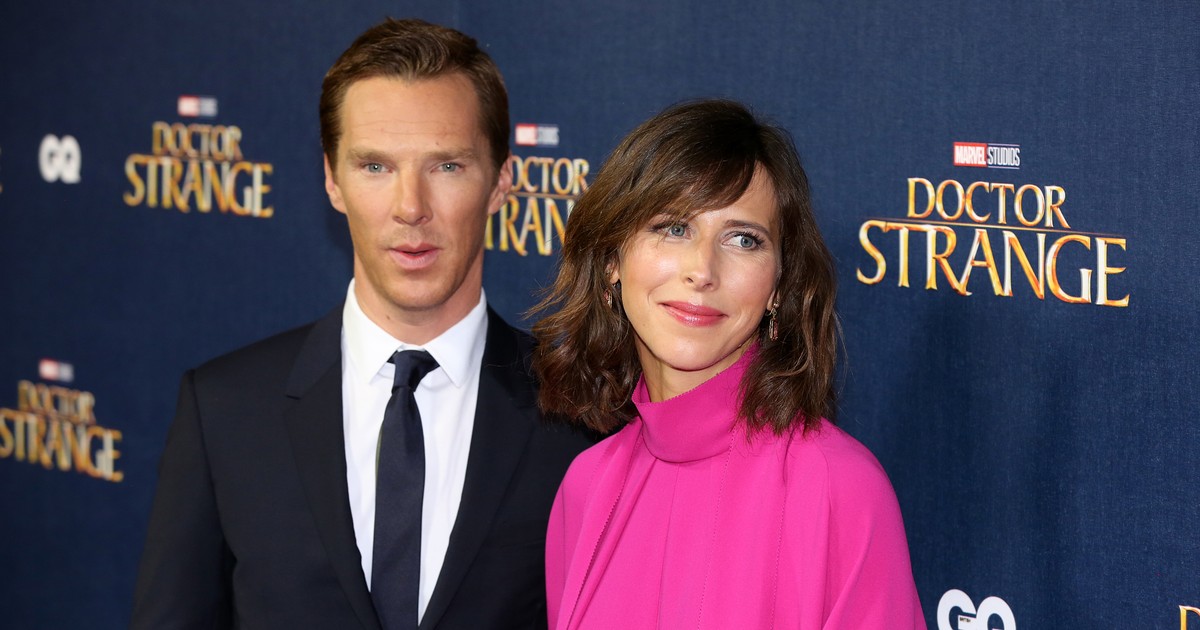Benedict Cumberbatch și soția sa Sophie Hunter la premiera filmului Dr. Strange