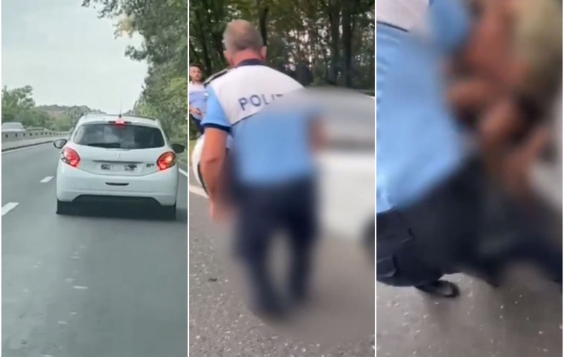 Urmărire cu focuri de armă pe DN 1, între Ploieşti şi Bucureşti. Șoferul, scos cu forța de polițiști din mașina pe care o furase