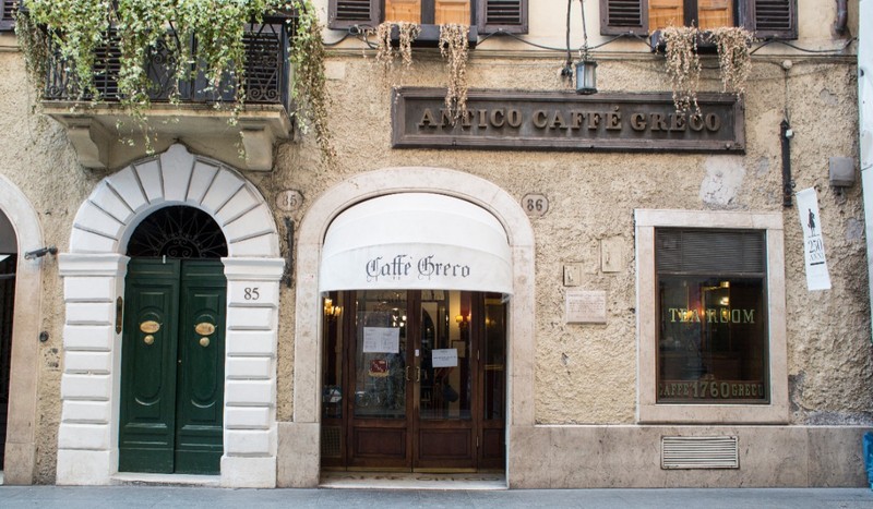 Antico Caffè Greco din Roma. Sursa foto: Shutterstock