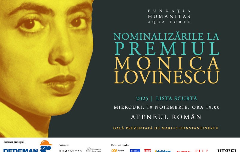 Nominalizările la Premiul „Monica Lovinescu“ 2025 – lista scurtă