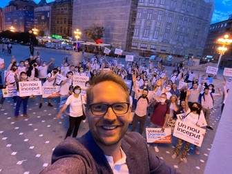 Dominic Fritz a câștigat cu alianța USR-PLUS. Foto: Facebook