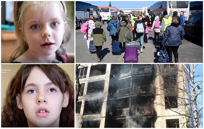 Copii ucraineni refugiați în Europa povestesc ce au trăit în război. „Când vine bomba, e bine să ai o haină mai groasă, ca să nu treacă cioburile prin ea”