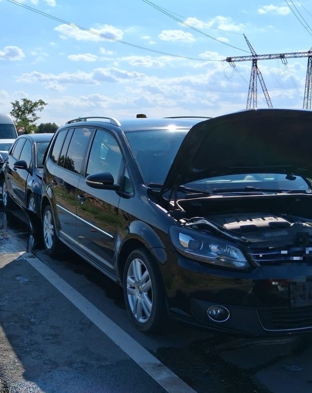 Carambol cu 6 mașini pe DN6, în județul Giurgiu: patru oameni au fost duși la spital