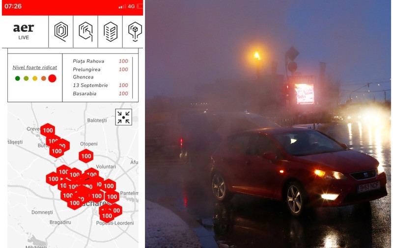 Poluare extremă în Bucureşti şi Ilfov marți dimineață. Aerlive: „Nicio zonă nu a scăpat”. Ce spune Garda de Mediu
