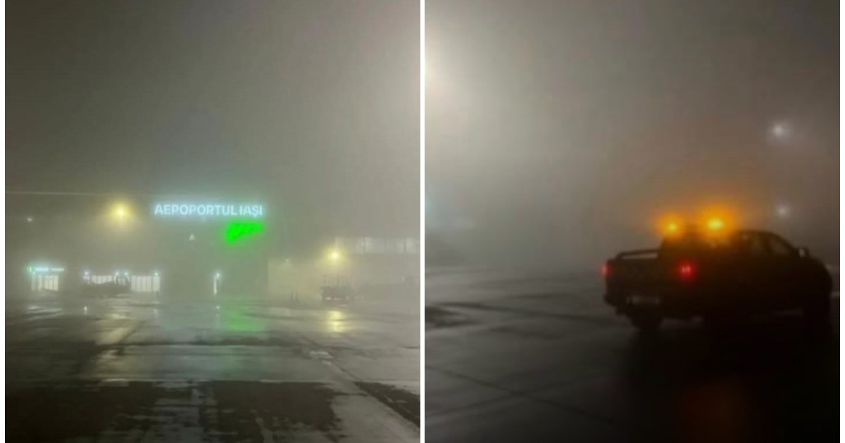 Pe aeroportul din Iași mai multe zboruri au fost anulate din cauza ceței