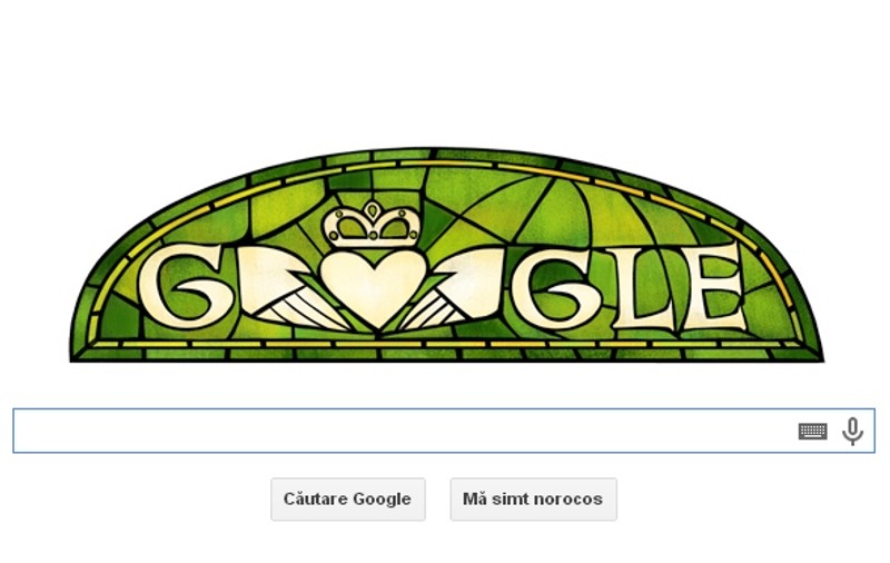 GOOGLE DOODLE special pentru Ziua Sfântului Patrick