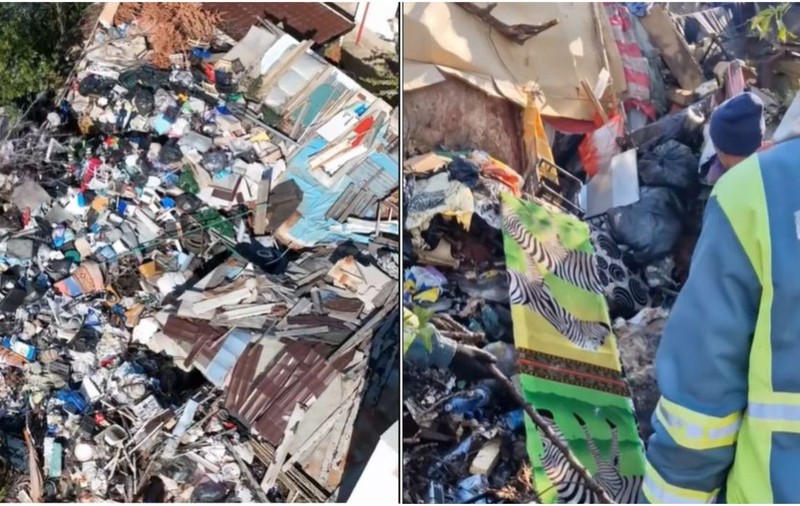Casa din București care a disperat 100 de vecini: 4 metri înălțime de gunoaie pe 300 de metri pătrați