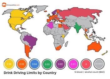 SUA şi Marea Britanie, printre ţările cu cea mai mare alcoolemie permisă