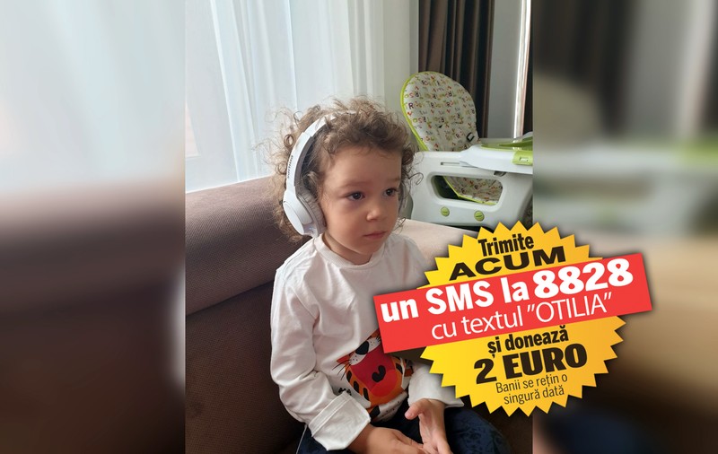 Viața unei fetițe cu o tumoră de 2 kg poate fi salvată cu un tratament în Franța. Otilia are nevoie de 1.000.000 de euro pentru terapii