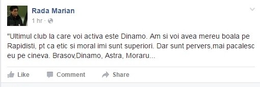 Mesajul lui Marian Rada