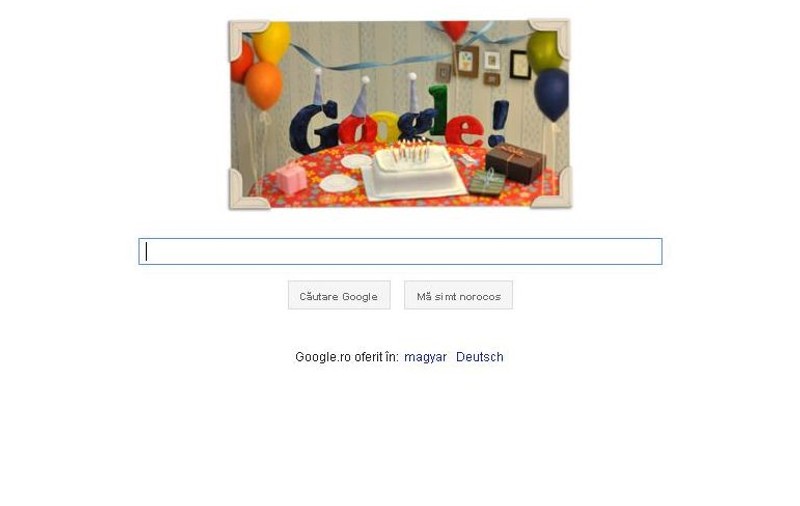 Google a împlinit 13 ani şi se sărbătoreşte de unul singur