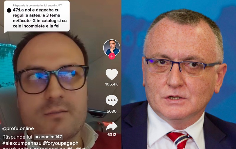 Profesorii avertizează asupra pericolului lui Cumpănașu, autointitulat „Profu online” pe TikTok și care se folosește de numele ministrului Cîmpeanu!