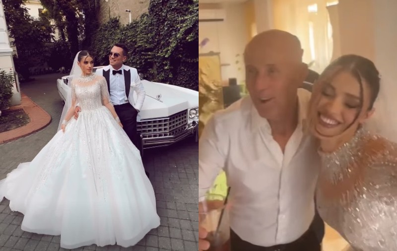 Imagini de la nunta fiicei lui Mugur Mihăescu. Ivona s-a căsătorit religios cu Vlad Gabura