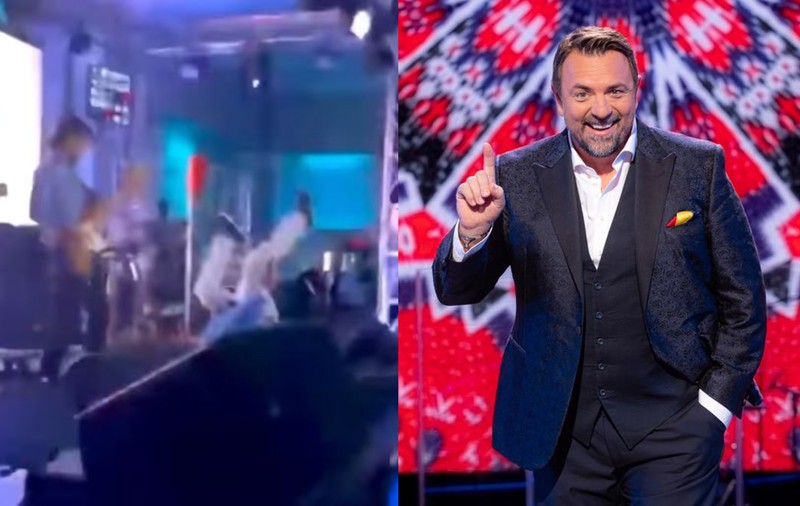 Horia Brenciu a căzut pe scenă. Filmarea a devenit virală: „M-am mirat”