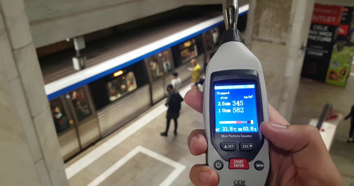 Aparat de masurat aerul de la metrou