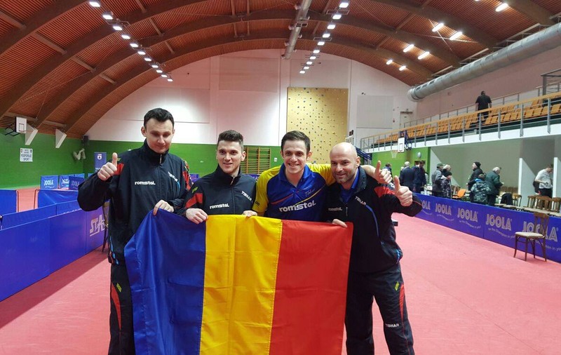 Echipa masculină de tenis de masă a României a încheiat neînvinsă grupa preliminară pentru Campionatul European 2017 | GALERIE FOTO