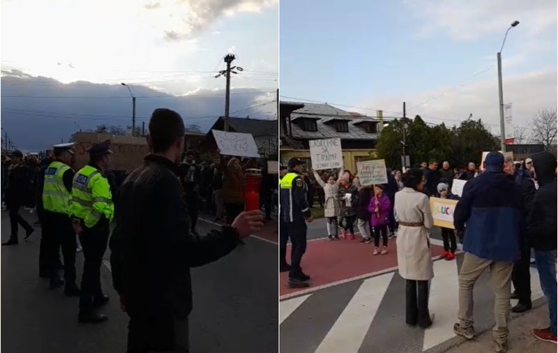 Noi proteste la Leţcani, unde un copil a fost omorât de un TIR. Unii localnici s-au îmbrâncit cu forţele de ordine