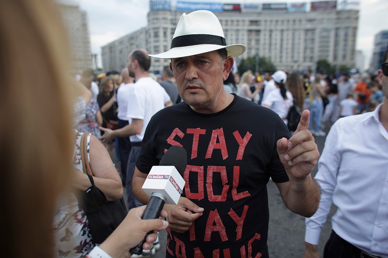 Avocatul Gheorghe Piperea, la o manifestare antirestricții din iulie 2020. Foto: Inquam Photos/Octav Ganea