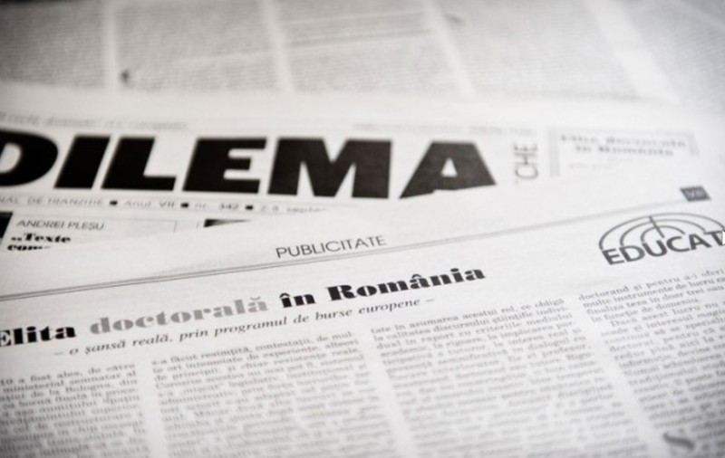 Dilema veche reapare în varianta tipărită, la sfârșitul lunii mai
