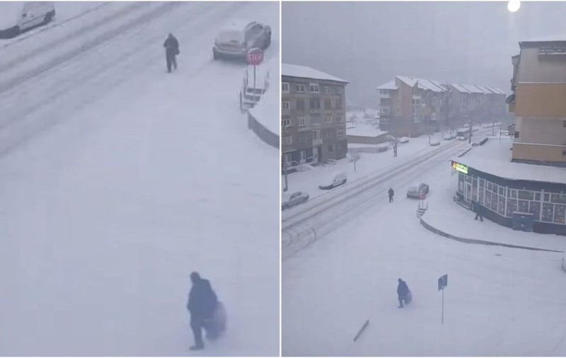 Orașul din România unde ninge ca în povești în ajun de Crăciun