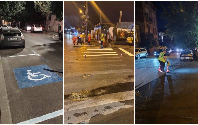 Zonele din București în care reapar trecerile de pietoni și parcările albastre ale căror marcaje au fost șterse