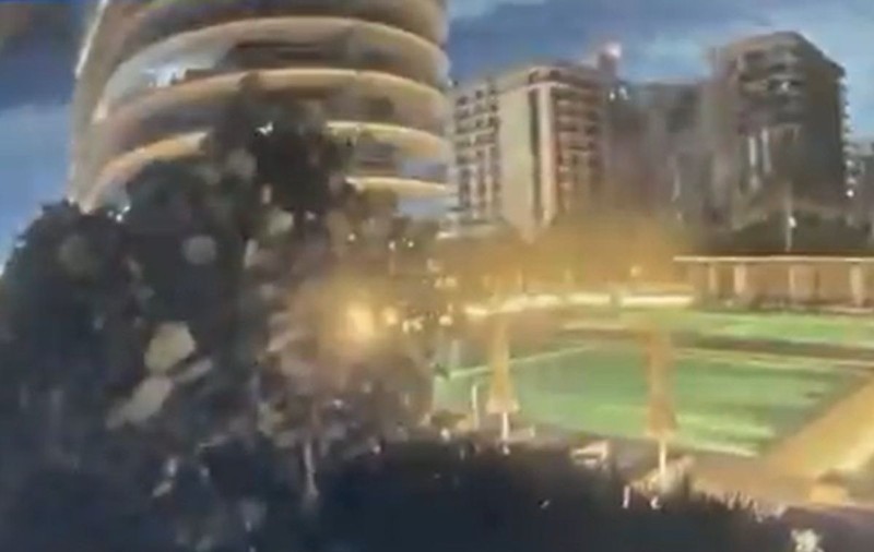 Momentul prăbuşirii blocului de 12 etaje din Miami, surprins de camerele de supraveghere