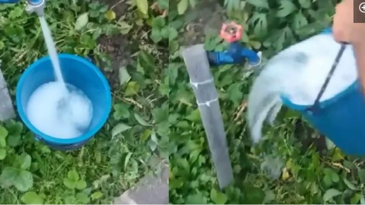 Apă cu detergent curge la robinet în județul Gorj. Un localnic susține că a testat apa iar analizele au confirmat prezența detergentului sintetic