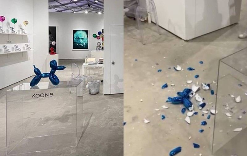 Sculptură de peste 40.000 de dolari, realizată de artistul Jeff Koons, spartă accidental de un colecționar, la o galerie din Miami