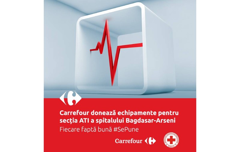 Crucea Roşie Română şi Carrefour România donează echipamente medicale pentru monitorizarea funcţiilor vitale în secţia ATI din „Bagdasar-Arseni”