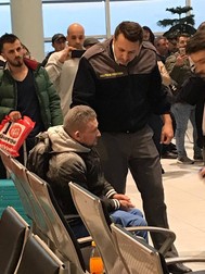Bărbatul recalcitrant a fost imobiliat de polițiștii de Frontieră