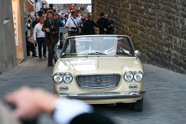 Dove Cameron și Damiano David s-au căsătorit la primăria din Montalcino pe 24 septembrie 2026, în Montalcino, Italia. Sursa foto: Getty Images
