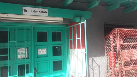 Intrarea în sala de judo
