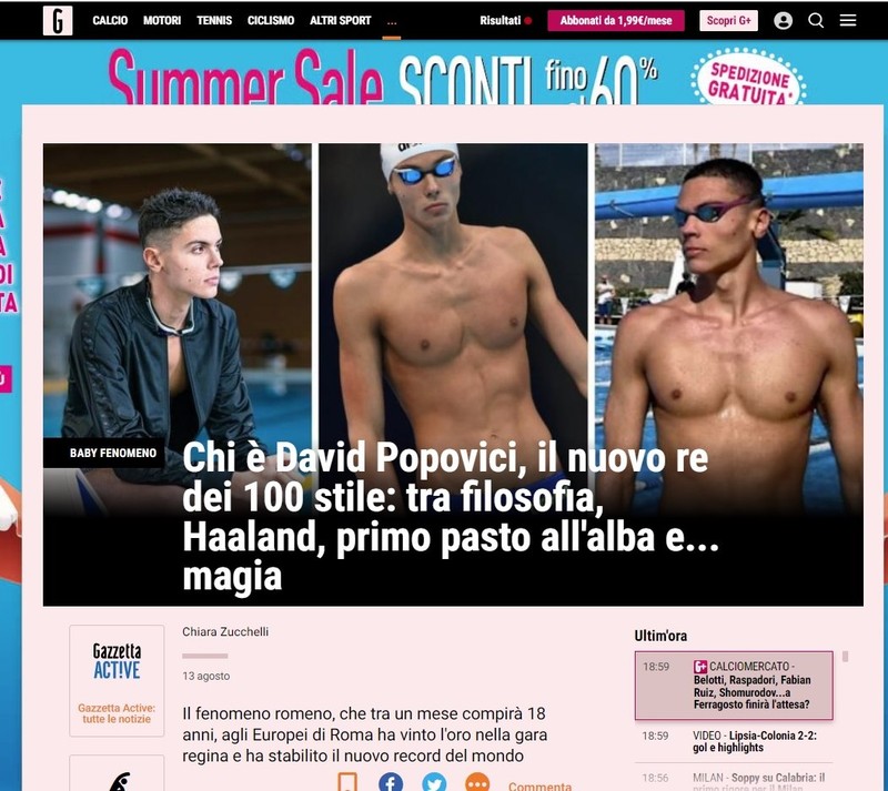 Captură La Gazzetta dello Sport
