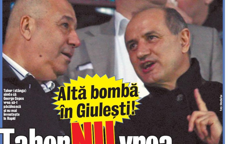 Taher nu vrea să mai dea bani