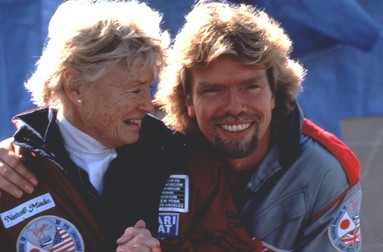 Richard Branson cu mama lui