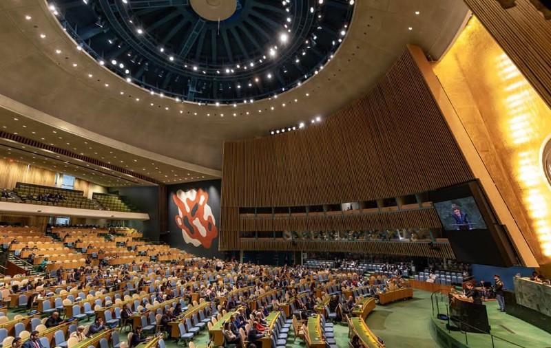 Pozele de la discursul lui Nicușor Dan la ONU: sala, ocupată doar parțial, a atras atenția