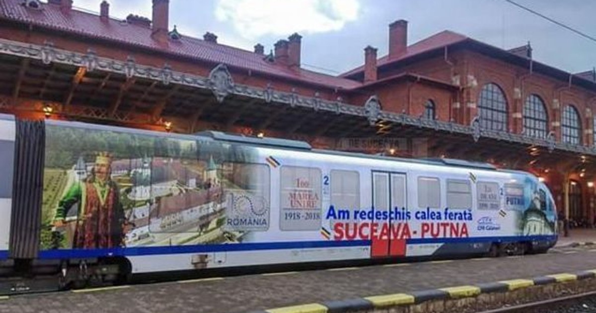 Trenul Suceava-Putna a fost pictat cu imaginea lui Ștefan cel Mare. Circulația pe linie a fost reluată, după șase ani