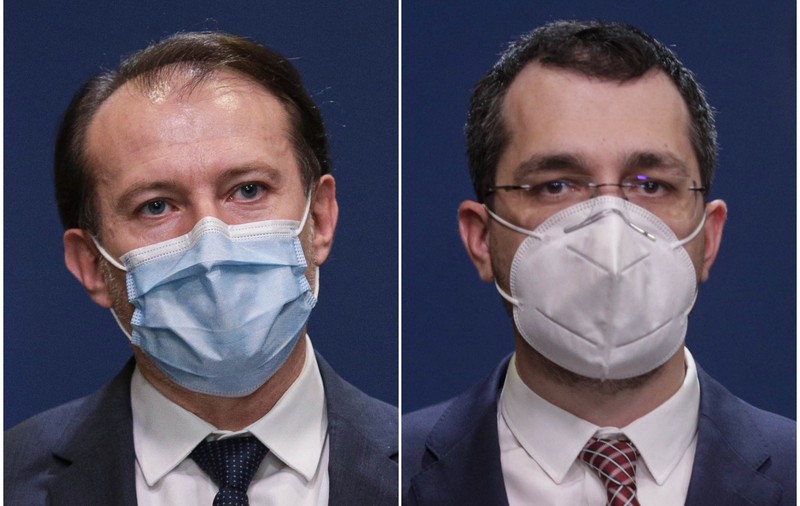Cîțu și Voiculescu, contre pe tema calculului ratei de infectare. Premierul: „Nu văd, în acest moment, de ce am schimba calculul”