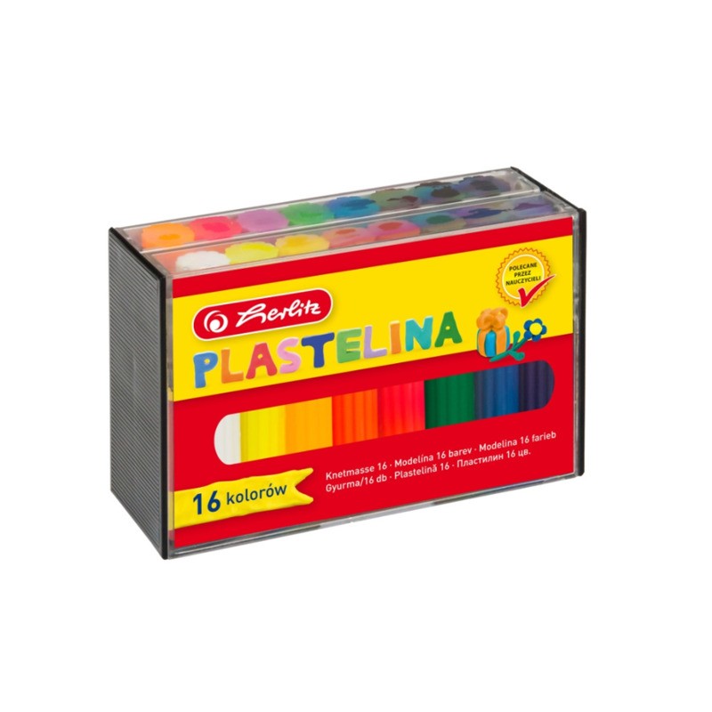 Herlitz Plastilina, set 16 culori fluorescente