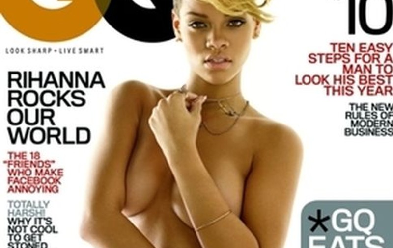 Rihanna, topless pe coperta GQ