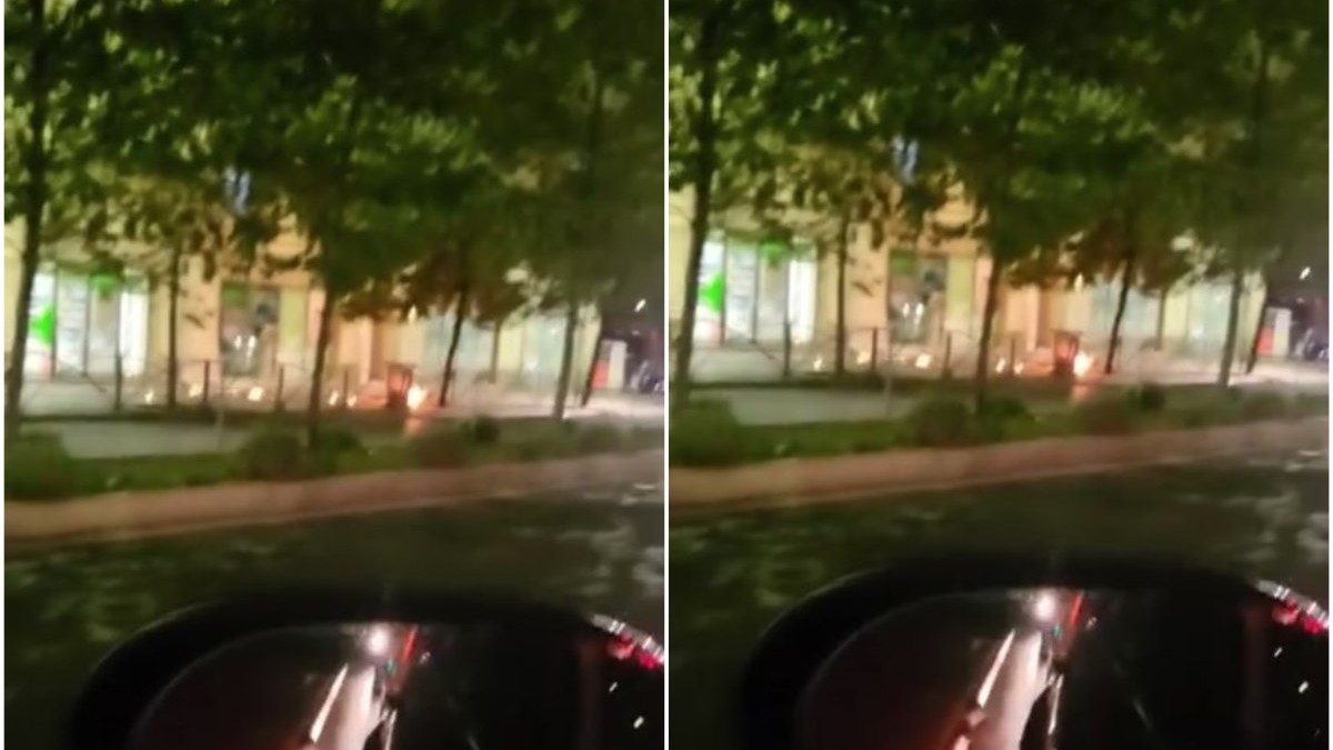Un bărbat şi-a dat foc în Centrul Vechi din București. Care este motivul. Sursa: imagini amator