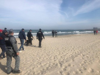 Polițiștii cu câini antidrog au scotocit și plaja de la Mamaia