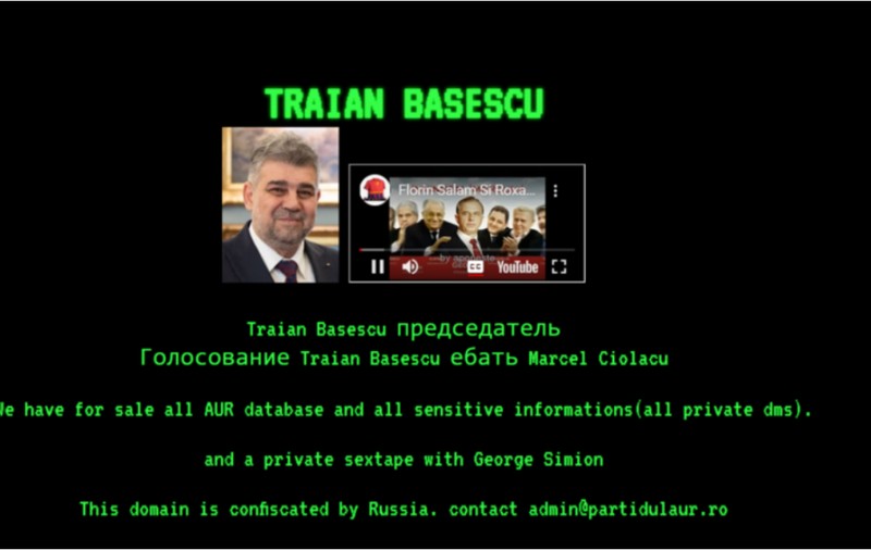Pagina partidului AUR, atacată de hackeri de două ori în aceeași zi: „Avem la vânzare toată baza de date AUR"