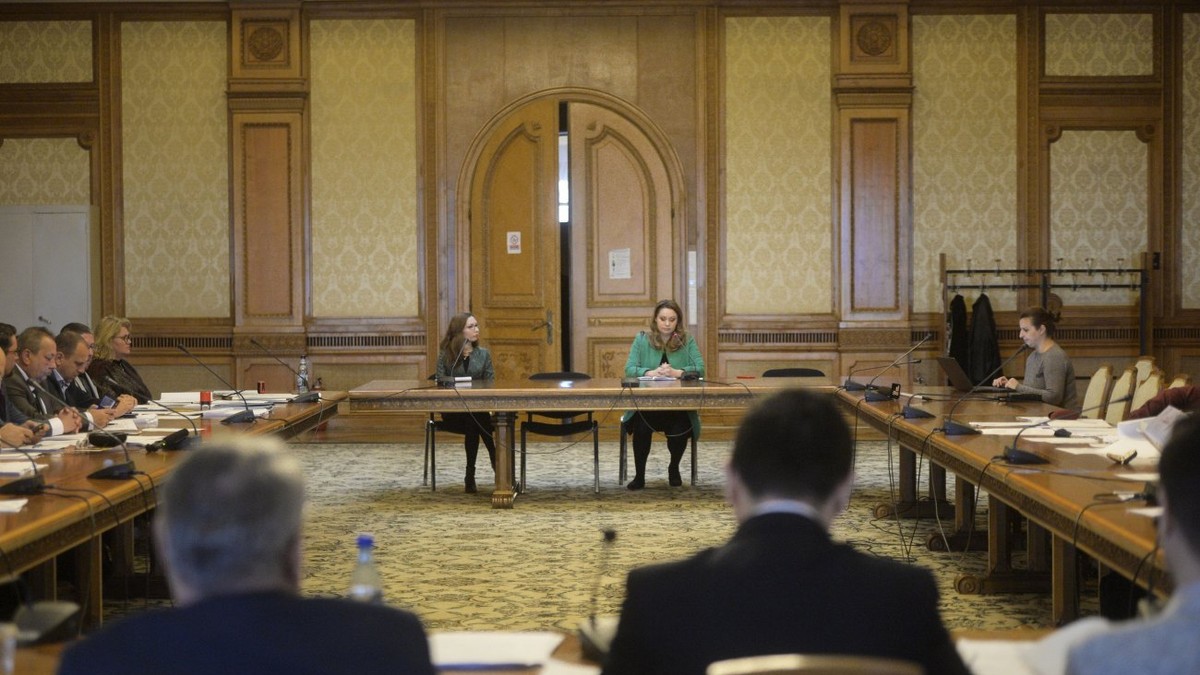 Audieri in sedinta comisiilor reunite de cultura ale Parlamentului pentru ocuparea unui loc ce urmeaza a se vacanta in Consiliul National al Audiovizualului (CNA), noiembrie 2018. Foto: Hepta