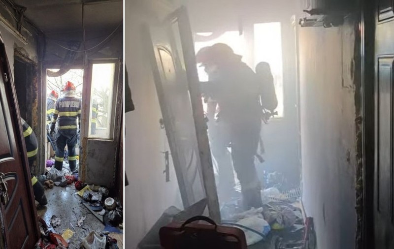 Explozie urmată de incendiu într-un bloc din Bacău: zeci de persoane au fost evacuate de urgență, două persoane au fost rănite | VIDEO